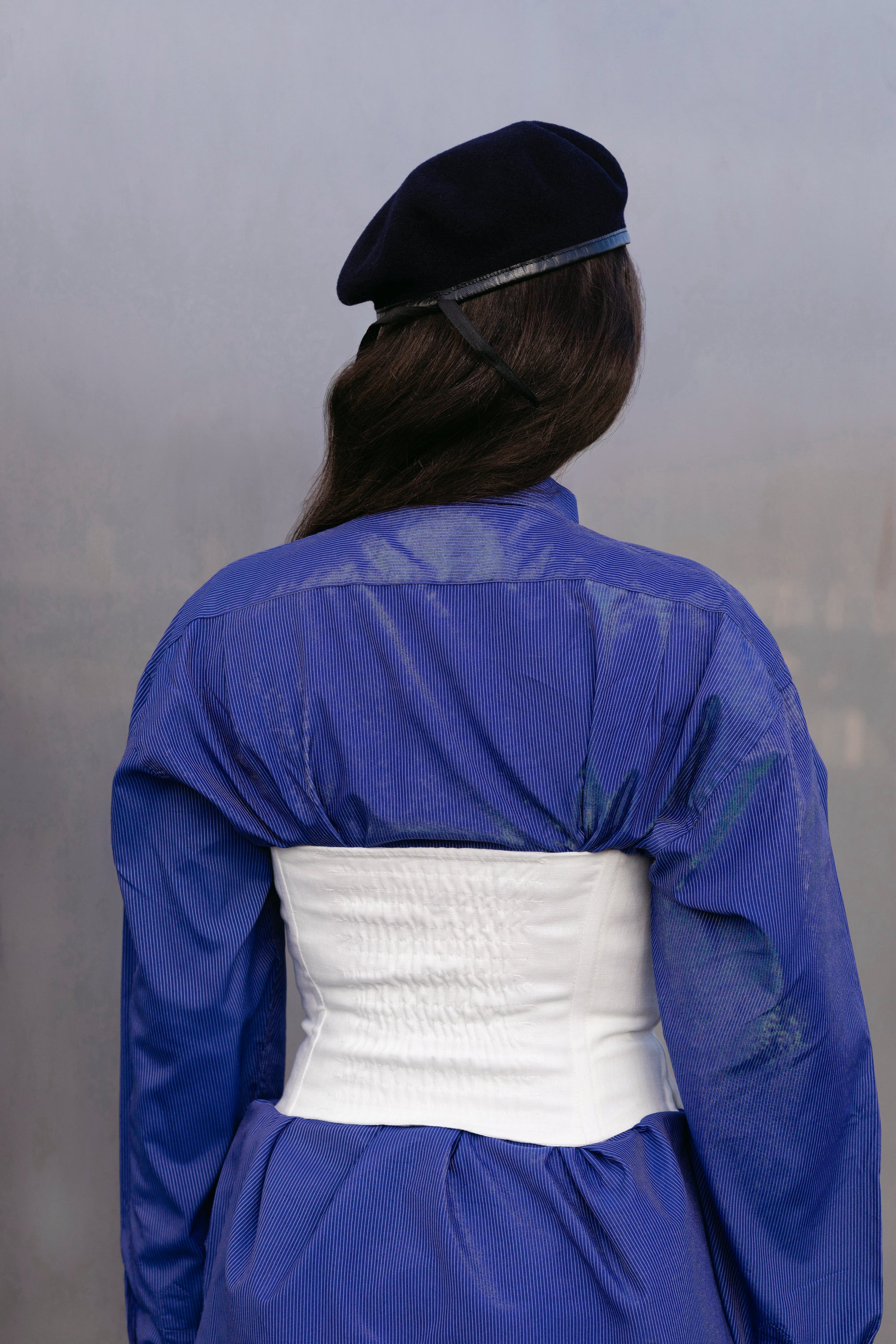 Bustier Le Bustier lin naturel Ila-Lyone - vue de dos, dos élastique et froncé